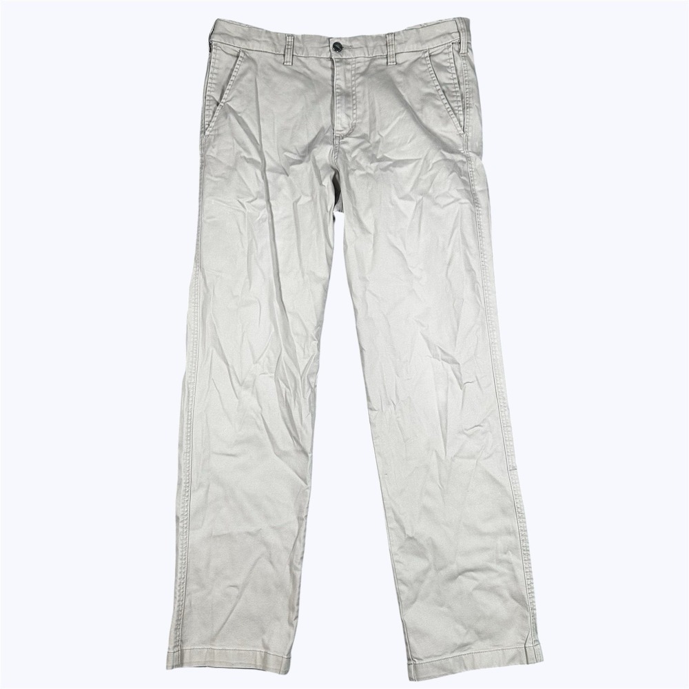 SCOTTeVEST Pants Travel Chino 34x32 Khaki Stretch Beige Outdoor Pockets
